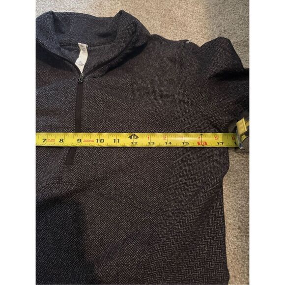 Lululemon Size 8 Black Kanto Catch Me Herringbone 1/4 Zip Long Sleeve Jacket - Picture 9 of 10